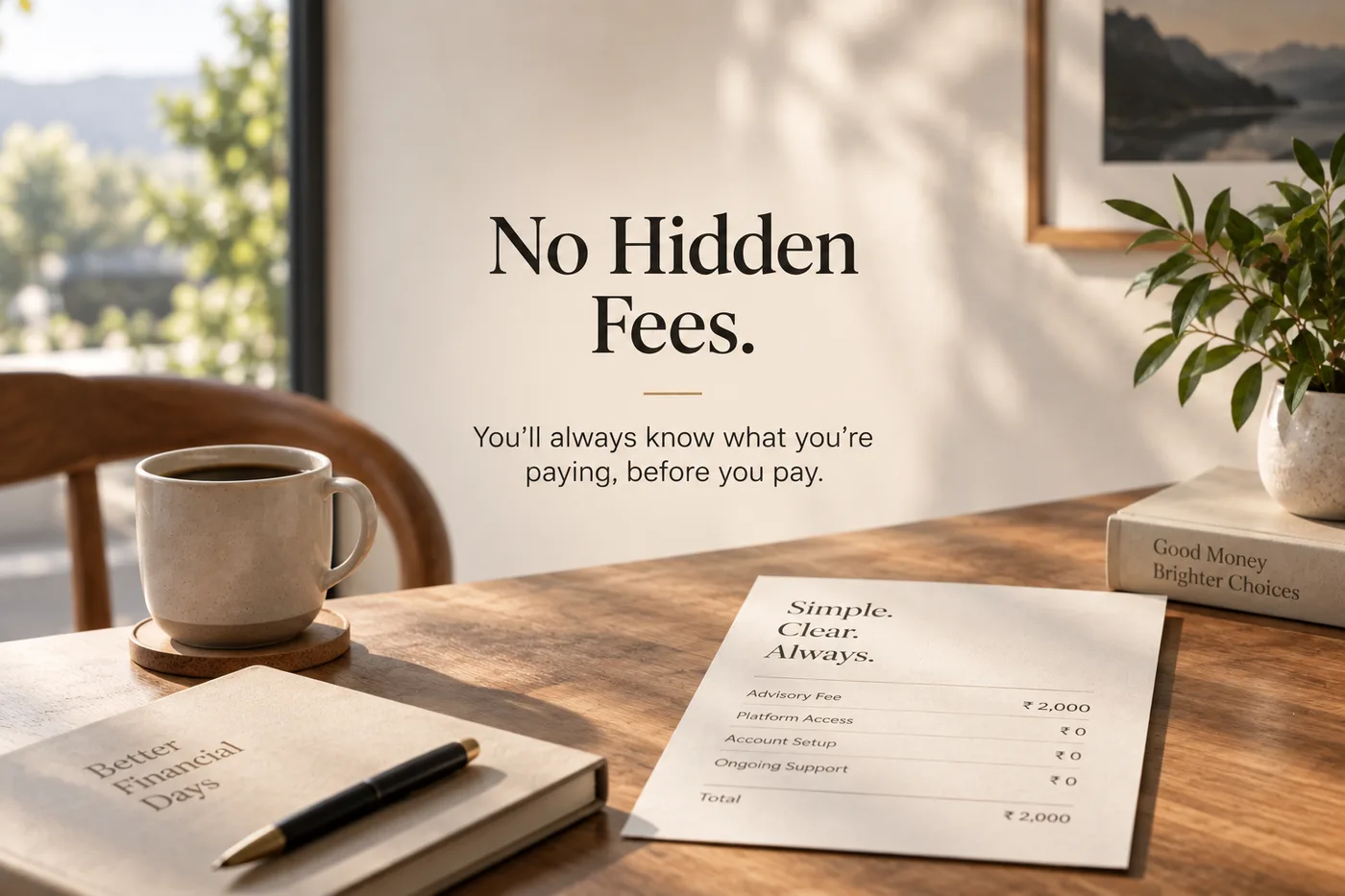 No Hidden Fees. You’ll always know what you’re paying, before you pay.