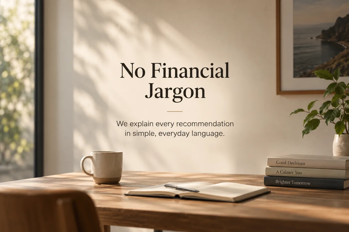 No Financial Jargon. We explain every recommendation in simple, everyday language.